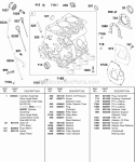 Cylinder Oil Filter Back Plates Dipsticks Diagram and Parts List for 433447-0215-E2  Briggs and Stratton Engine